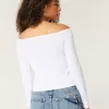Long-Sleeve Off-the-Shoulder Top,Long-Sleeve Off-the-Shoulder Top