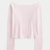 Long-Sleeve Off-the-Shoulder Top,Long-Sleeve Off-the-Shoulder Top