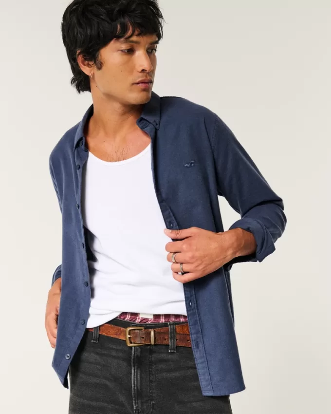 Long-Sleeve Oxford Shirt,Long-Sleeve Oxford Shirt