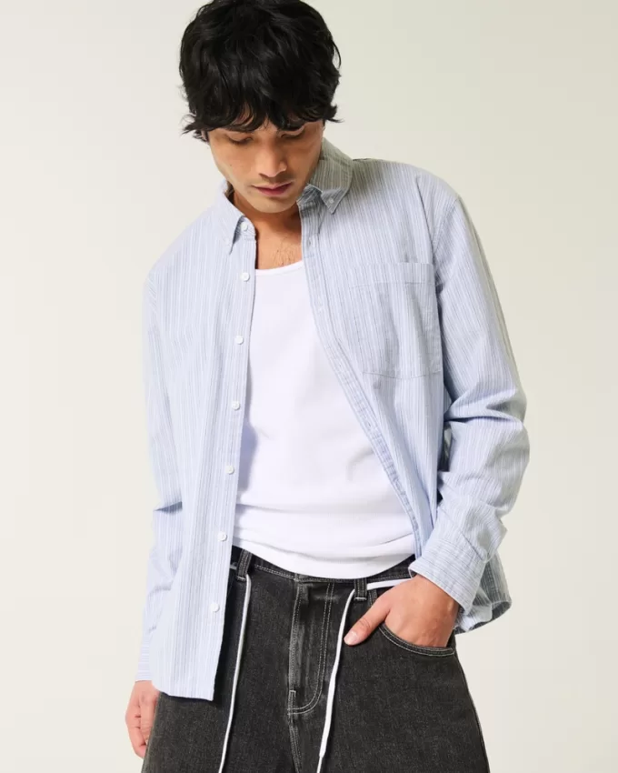 Long-Sleeve Oxford Shirt,Long-Sleeve Oxford Shirt