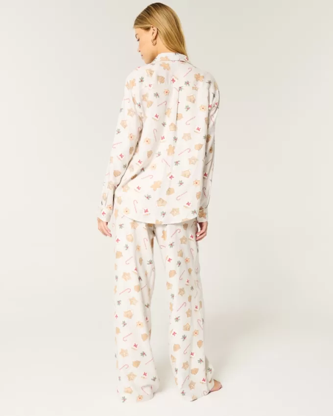 Long-Sleeve Pajama Shirt & Pants Set,Long-Sleeve Pajama Shirt & Pants Set