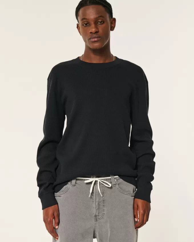 Long-Sleeve Thermal Crew T-Shirt,Long-Sleeve Thermal Crew T-Shirt