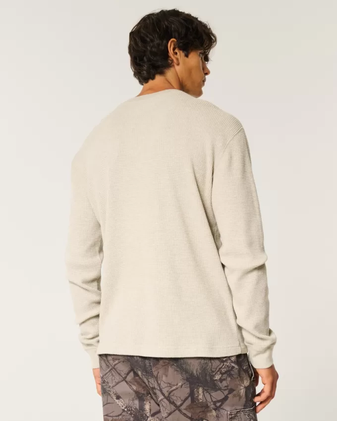 Long-Sleeve Thermal Henley,Long-Sleeve Thermal Henley