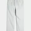 Loose Linen-Blend Pull-On Pants,Loose Linen-Blend Pull-On Pants