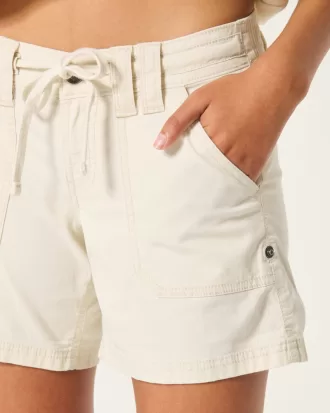 Low-Rise Adjustable Hem Shorts,Low-Rise Adjustable Hem Shorts