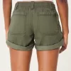 Low-Rise Adjustable Hem Shorts,Low-Rise Adjustable Hem Shorts