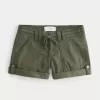 Low-Rise Adjustable Hem Shorts,Low-Rise Adjustable Hem Shorts