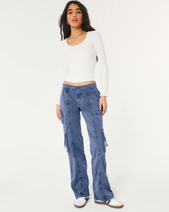 Low-Rise Baggy Zipper Pocket Cargo Pants,Low-Rise Baggy Zipper Pocket Cargo Pants