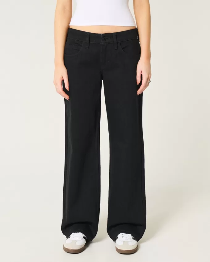 Low-Rise Black Baggy Jeans,Low-Rise Black Baggy Jeans