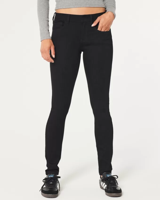 Low-Rise Black Super Skinny Jeans,Low-Rise Black Super Skinny Jeans