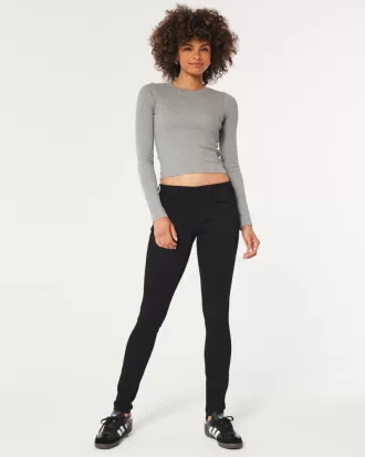 Low-Rise Black Super Skinny Jeans,Low-Rise Black Super Skinny Jeans