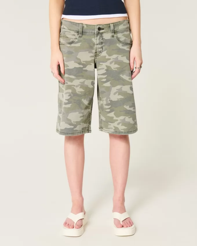Low-Rise Camo Super Baggy Jort,Low-Rise Camo Super Baggy Jort