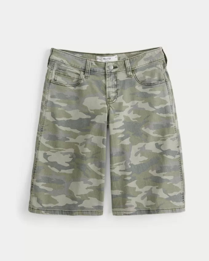 Low-Rise Camo Super Baggy Jort,Low-Rise Camo Super Baggy Jort