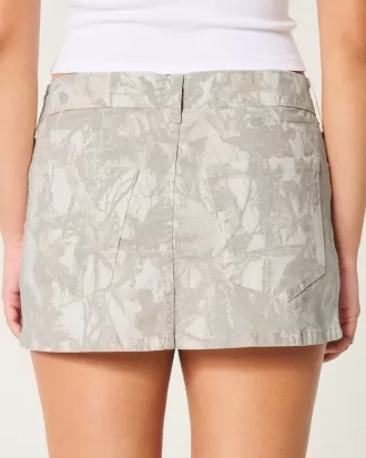Low-Rise Camo Twill Mini Skort,Low-Rise Camo Twill Mini Skort