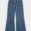 Low-Rise Dark Wash Baggy Flare Jean,Low-Rise Dark Wash Baggy Flare Jean