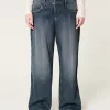 Low-Rise Dark Wash Baggy Jeans,Low-Rise Dark Wash Baggy Jeans