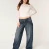 Low-Rise Dark Wash Baggy Jeans,Low-Rise Dark Wash Baggy Jeans