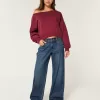 Low-Rise Dark Wash Comfort Waistband Baggy Jeans,Low-Rise Dark Wash Comfort Waistband Baggy Jeans