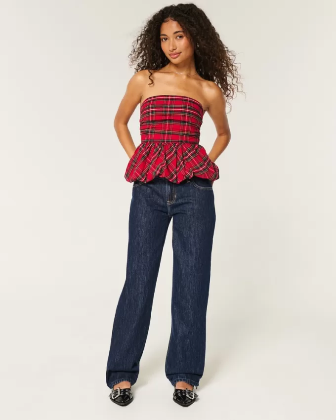 Low-Rise Dark Wash Loose Jeans,Low-Rise Dark Wash Loose Jeans