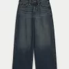 Low-Rise Dark Wash Super Baggy Jeans,Low-Rise Dark Wash Super Baggy Jeans