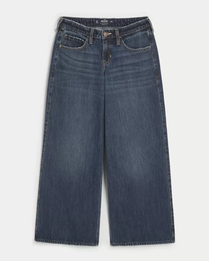 Low-Rise Dark Wash Super Baggy Jeans,Low-Rise Dark Wash Super Baggy Jeans