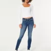 Low-Rise Dark Wash Super Skinny Jeans,Low-Rise Dark Wash Super Skinny Jeans