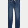 Low-Rise Dark Wash Super Skinny Jeans,Low-Rise Dark Wash Super Skinny Jeans