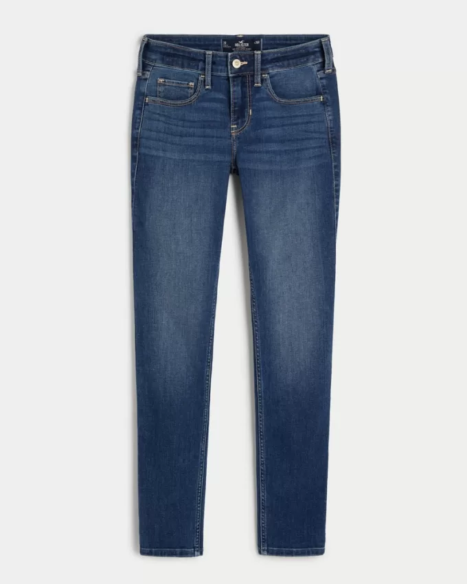 Low-Rise Dark Wash Super Skinny Jeans,Low-Rise Dark Wash Super Skinny Jeans