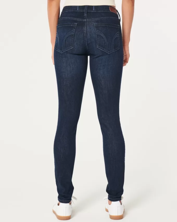Low-Rise Dark Wash Super Skinny Jeans,Low-Rise Dark Wash Super Skinny Jeans