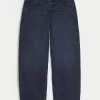 Low-Rise Dark Wash Tapered Baggy Jeans,Low-Rise Dark Wash Tapered Baggy Jeans