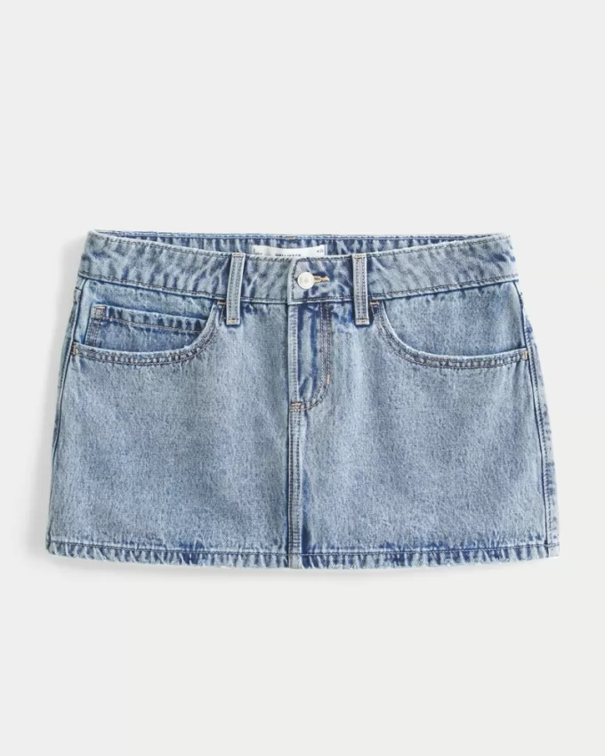 Low-Rise Denim Mini Skort,Low-Rise Denim Mini Skort