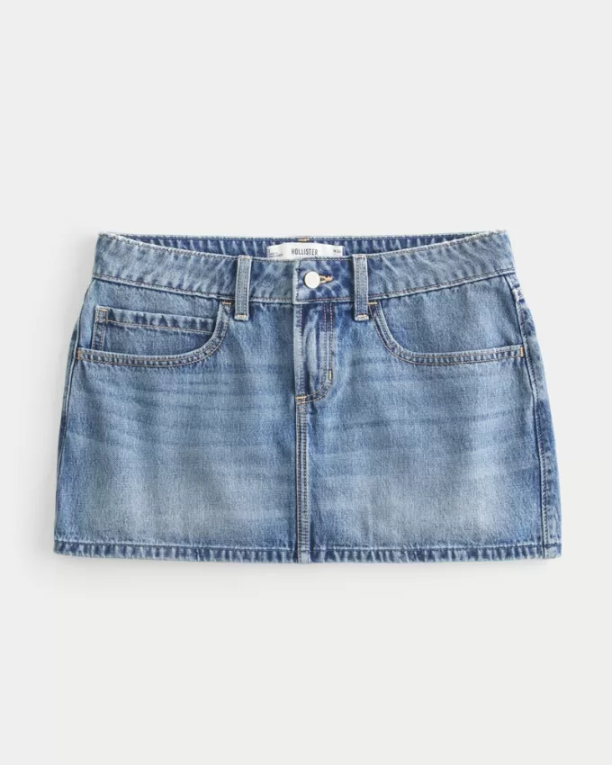 Low-Rise Denim Mini Skort,Low-Rise Denim Mini Skort