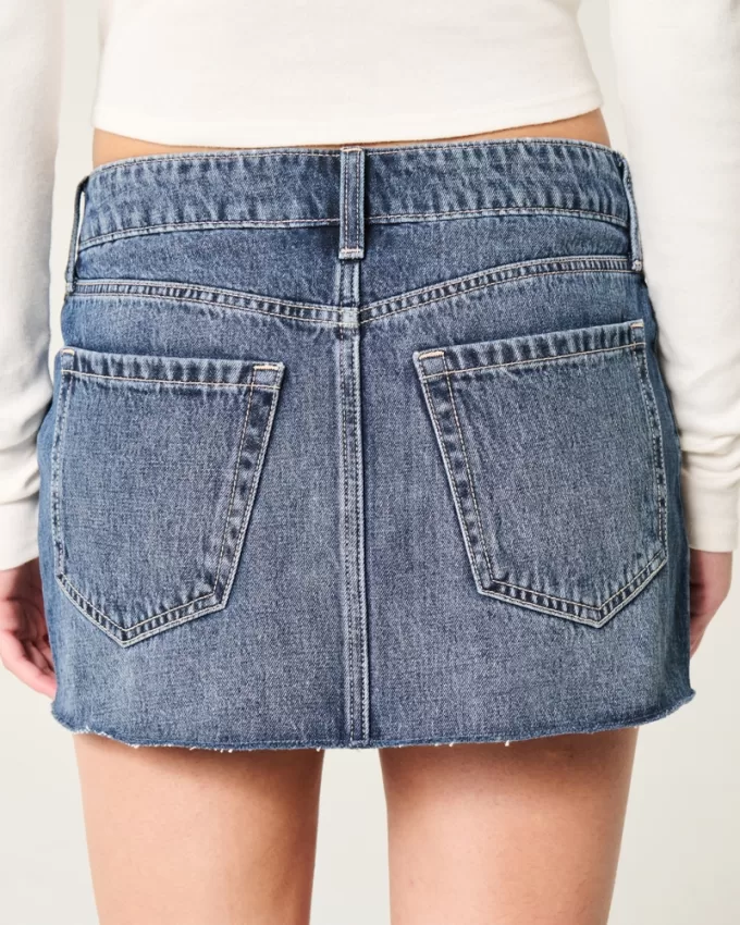 Low-Rise Denim Mini Skort,Low-Rise Denim Mini Skort