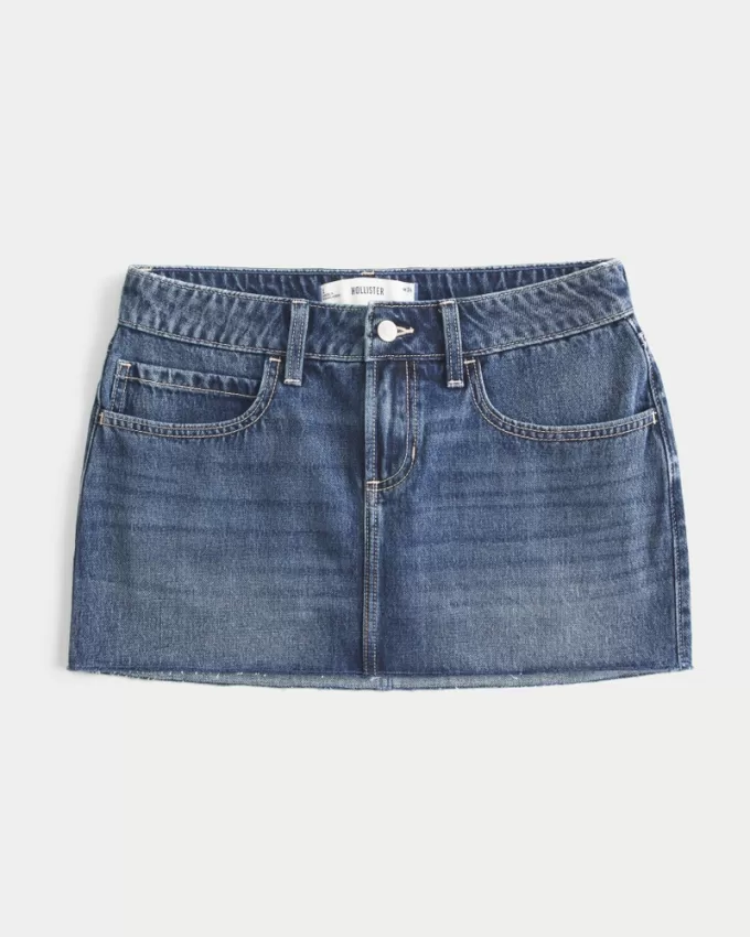 Low-Rise Denim Mini Skort,Low-Rise Denim Mini Skort
