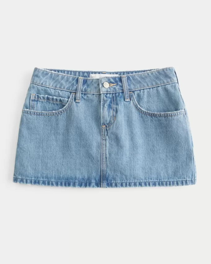 Low-Rise Denim Mini Skort,Low-Rise Denim Mini Skort
