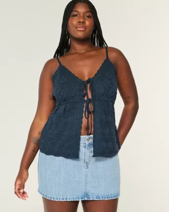 Low-Rise Denim Mini Skort,Low-Rise Denim Mini Skort