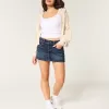 Low-Rise Denim Mini Skort,Low-Rise Denim Mini Skort