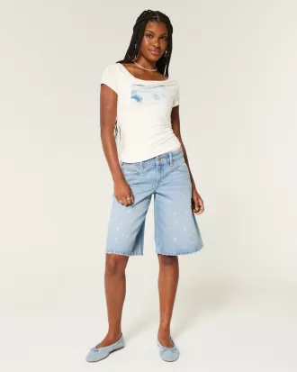Low-Rise Distressed Super Baggy Jort,Low-Rise Distressed Super Baggy Jort