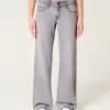 Low-Rise Grey Baggy Jeans,Low-Rise Grey Baggy Jeans