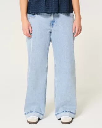 Low-Rise Light Wash Baggy Jeans,Low-Rise Light Wash Baggy Jeans