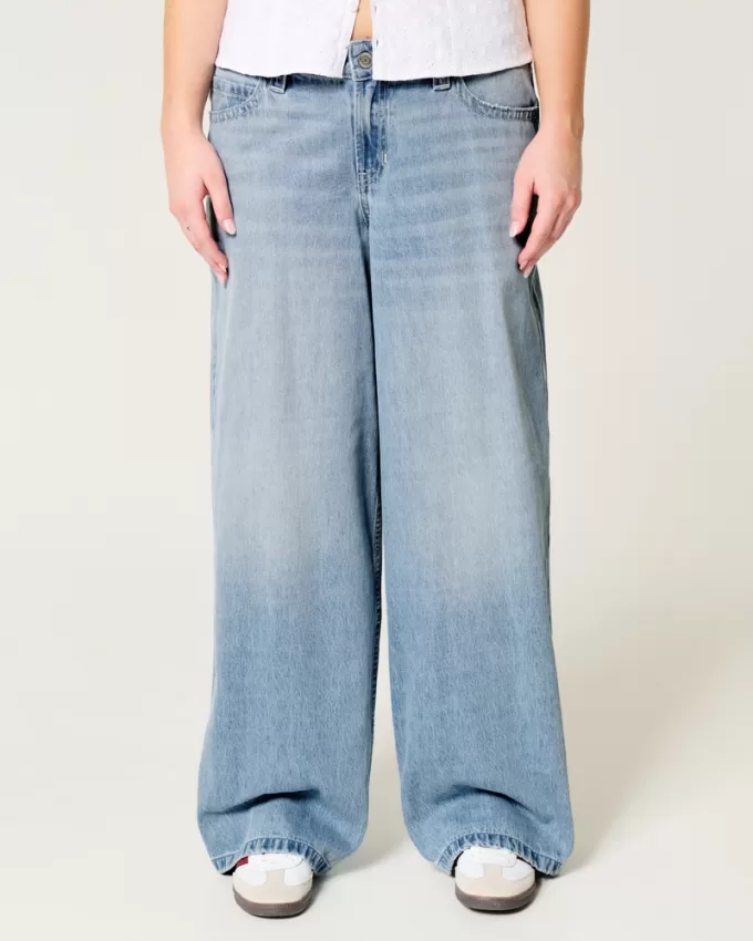 Low-Rise Light Wash Baggy Jeans,Low-Rise Light Wash Baggy Jeans