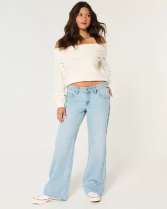 Low-Rise Light Wash Baggy Jeans,Low-Rise Light Wash Baggy Jeans
