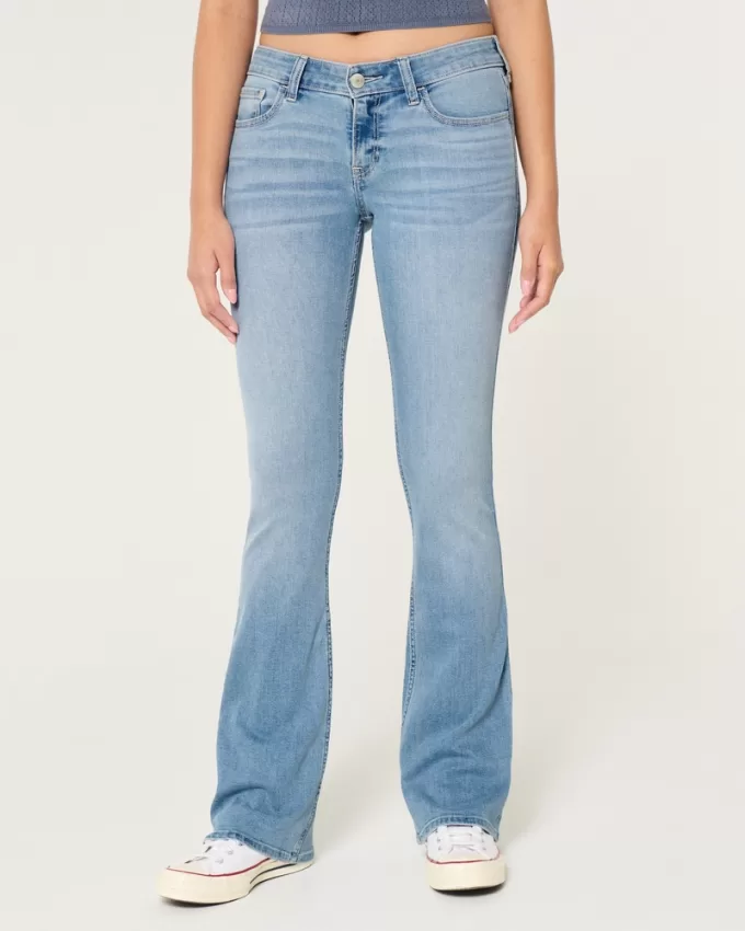 Low-Rise Light Wash Boot Jeans,Low-Rise Light Wash Boot Jeans