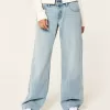 Low-Rise Light Wash Comfort Waistband Baggy Jeans,Low-Rise Light Wash Comfort Waistband Baggy Jeans