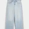 Low-Rise Light Wash Lace Stripe Super Baggy Jeans,Low-Rise Light Wash Lace Stripe Super Baggy Jeans