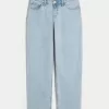 Low-Rise Light Wash Loose Jeans,Low-Rise Light Wash Loose Jeans