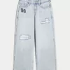 Low-Rise Light Wash Patchwork Super Baggy Jeans,Low-Rise Light Wash Patchwork Super Baggy Jeans