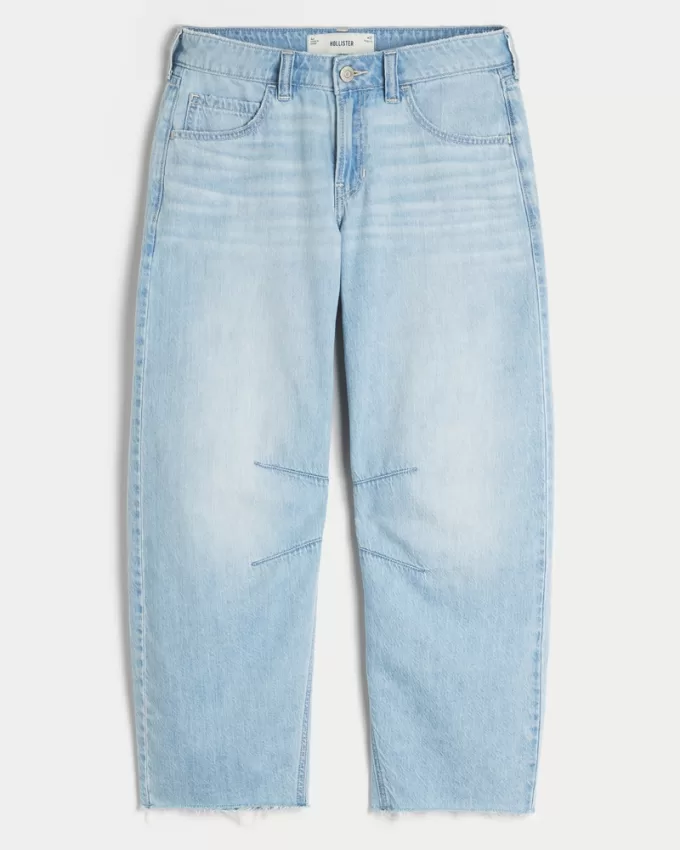 Low-Rise Light Wash Tapered Baggy Ankle Jeans,Low-Rise Light Wash Tapered Baggy Ankle Jeans