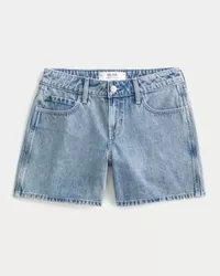 Low-Rise Medium Wash Baggy Denim Shorts 5″,Low-Rise Medium Wash Baggy Denim Shorts 5″
