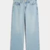 Low-Rise Medium Wash Baggy Jeans,Low-Rise Medium Wash Baggy Jeans